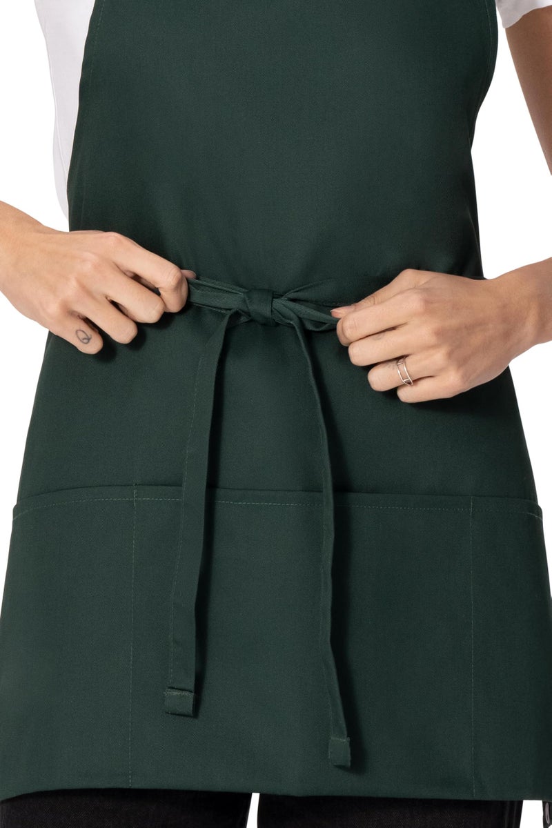 Chef Works Unisex Three Pocket Apron, Hunter Green, One Size - Image 4